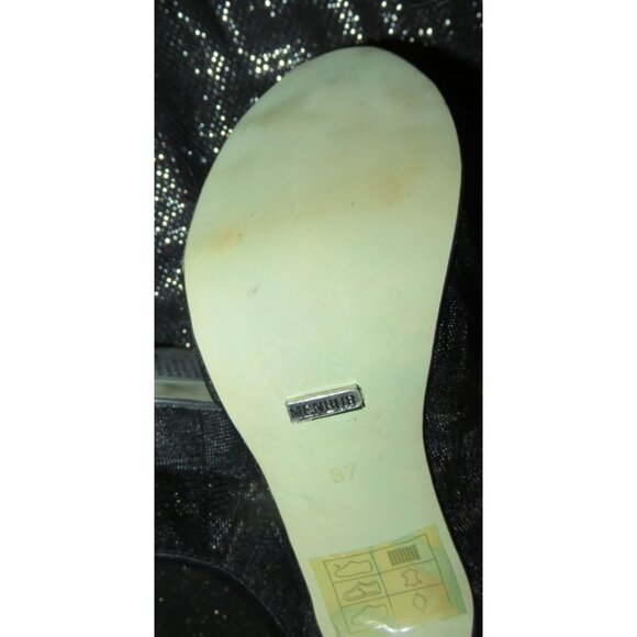 PACO MENA by MENBUR Pearl Embellished Leather Peep Toe Pumps size 37 - Picture 10 of 11